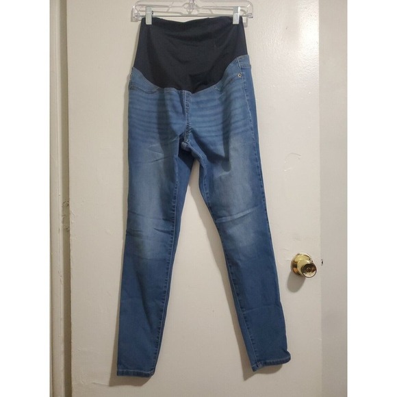 Isabel Maternity Jegging Jeans 2 26R Blue Elastic Waist Stretch - Picture 1 of 4